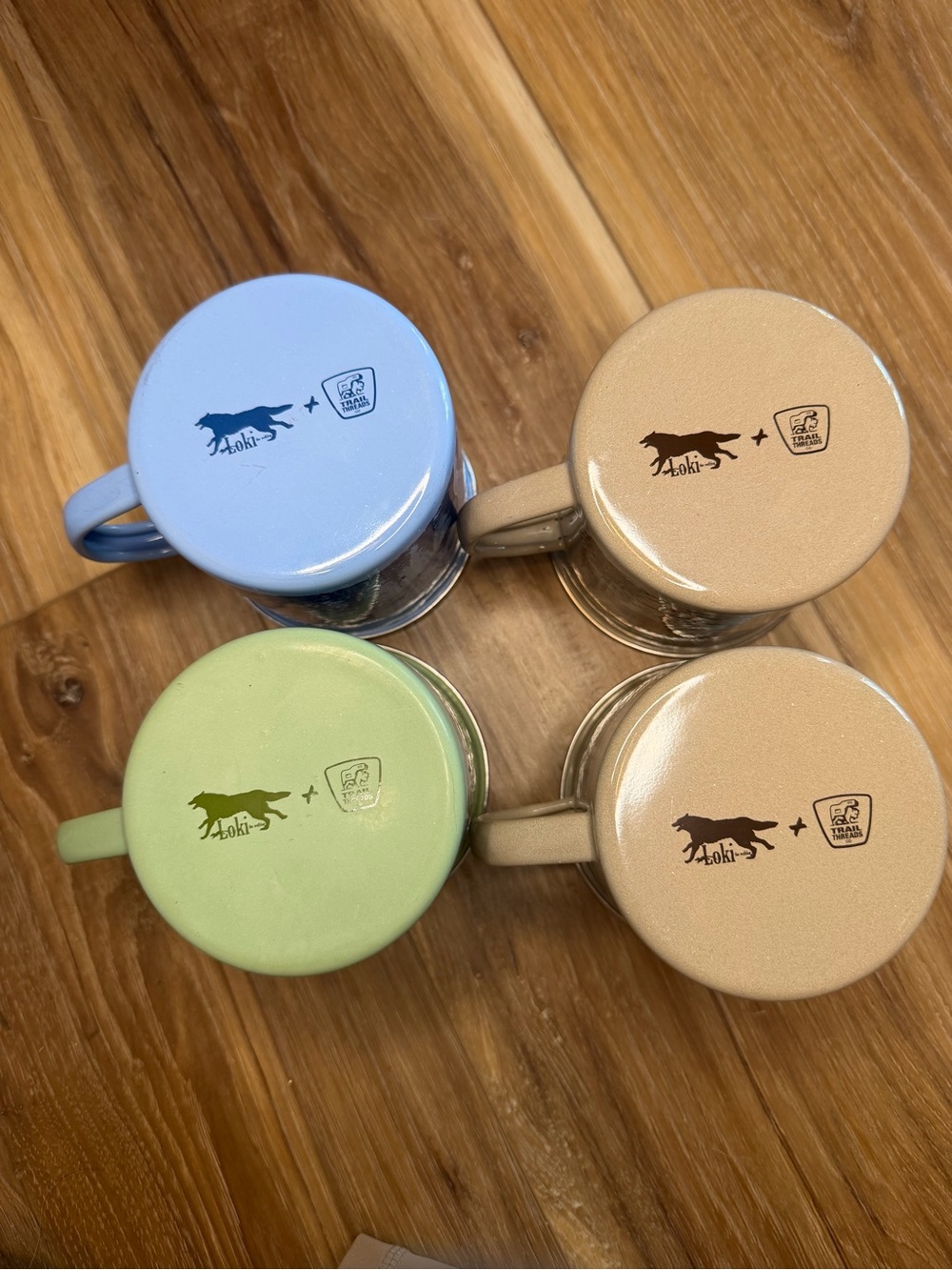 Outdoor Wildlife Enamel Camping Mugs - Set of 4 (Blue, Tan, Green) - Picture 10 of 10